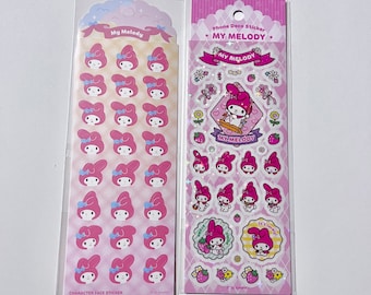 2 Sanrio My Melody Stickers Assorted lot official licensed