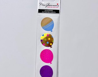 Mrs.Grossman’s Gold Balloons 2 Strips Limited Edition New