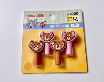 Tapas de lápiz de Tom y Jerry con licencia oficial