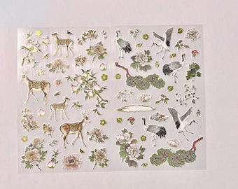 2 Korean Traditional Folkart stickers