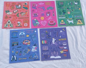 5 Color Point stickers lot