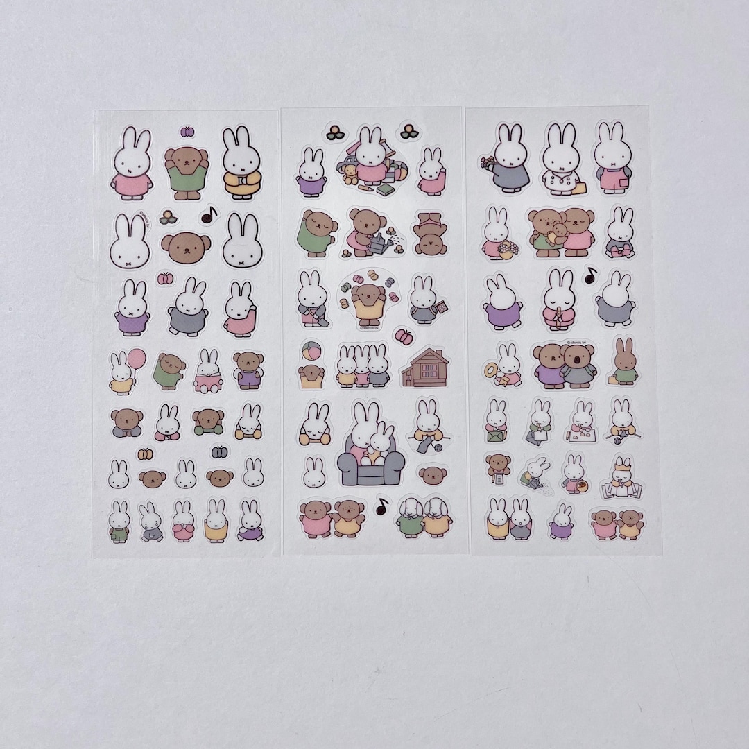 Miffy Rabbit Sticker 3 Miffy Character Stickers Official Licensed - Etsy