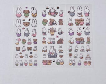 3 pegatinas del personaje Miffy con licencia oficial