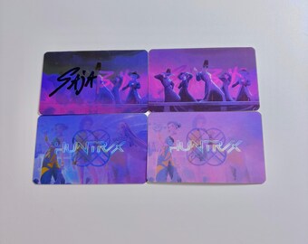 Netflix KPOP Demon Hunters Huntrix Sajaboys Lenticular Cards Scratched
