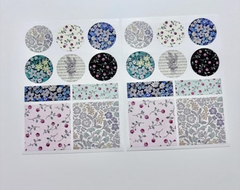 2 Circle Flower Pattern Seal Stickers