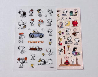 2 Peanuts  Stickers Assorted lot Official Licensed Snoopy