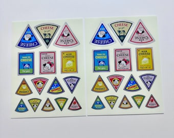 2 Cheese Foil Seal Stickers