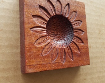 Sunflower Shaped Wooden Ravioli Mold, Pasta Tool, Wooden Pasta Tool