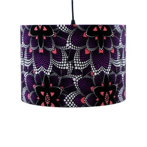 Drum Lampshade, African Wax Print Lampshade, Lampshade Table Lamp, Bedside Lamp
