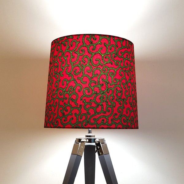 Green Swirl Lampshade, Empire Lampshade, Lampshade for Ceiling Lights, Macaroni table lampshade