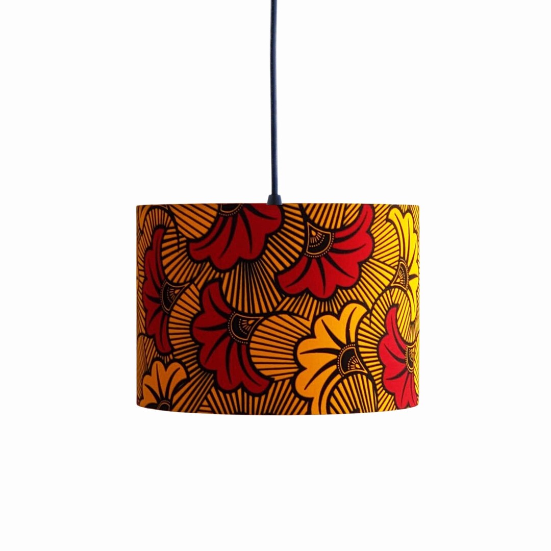 African Print Lampshade Lampshade for Ceiling Lights Drum Etsy