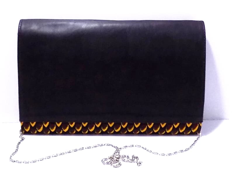 Brown African Print Envelope Purse