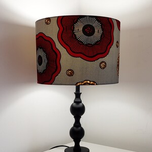 Wax Print Drum Lampshade, African Home Decor image 2