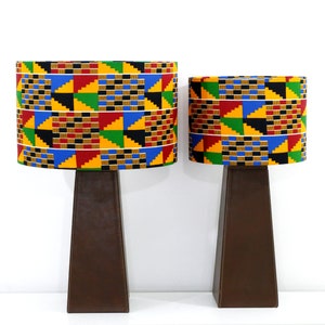 Kente Lampshade, African Wax Print, Handmade Table/Ceiling Light