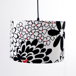 Monochrome Lampshade; African Lampshade; African Print Lampshade; Black and White Lampshade
