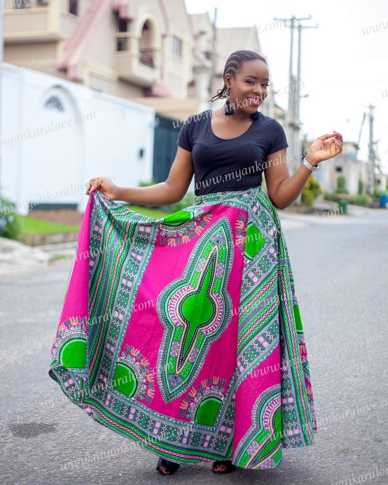 long dashiki skirt