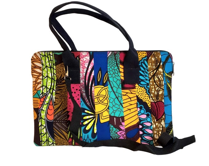 Patchwork African Print Laptop Bag Etsy