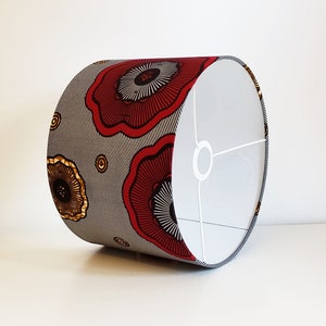 Wax Print Drum Lampshade, African Home Decor image 4