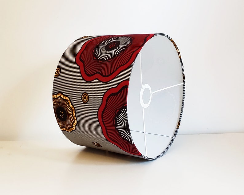 Wax Print Drum Lampshade, African Home Decor image 4