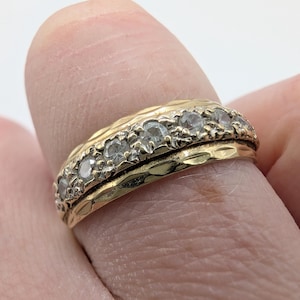 9 Karat Gold Vintage Halb Eternity Ring Sku2007