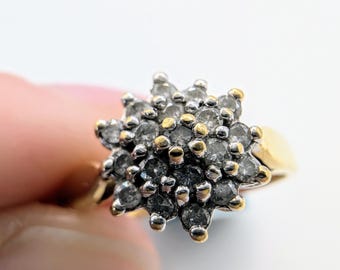 18ct Gold Vintage Diamond Cluster Ring 0.25ct sku1618