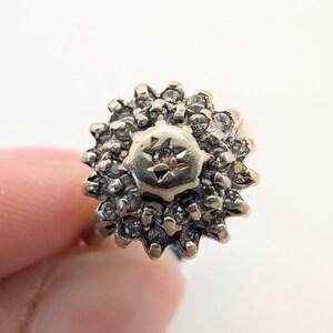 Anello vintage a grappolo di diamanti in oro da 9 ct sku1605