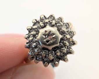 Vintage 9ct Gold Diamond Cluster Ring sku1605