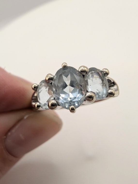 Aquamarine trilogy ring discount