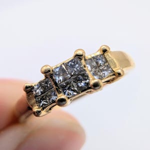 18ct Yellow Gold Diamond Trinity Trilogy Ring sku1754