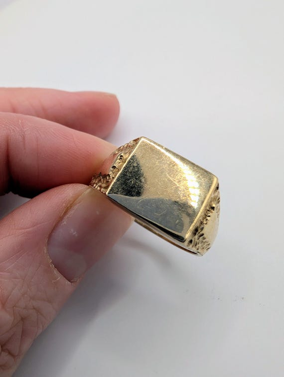 9ct 9k Yellow Gold Solid Signet Vintage Ring Sku1730 - Etsy