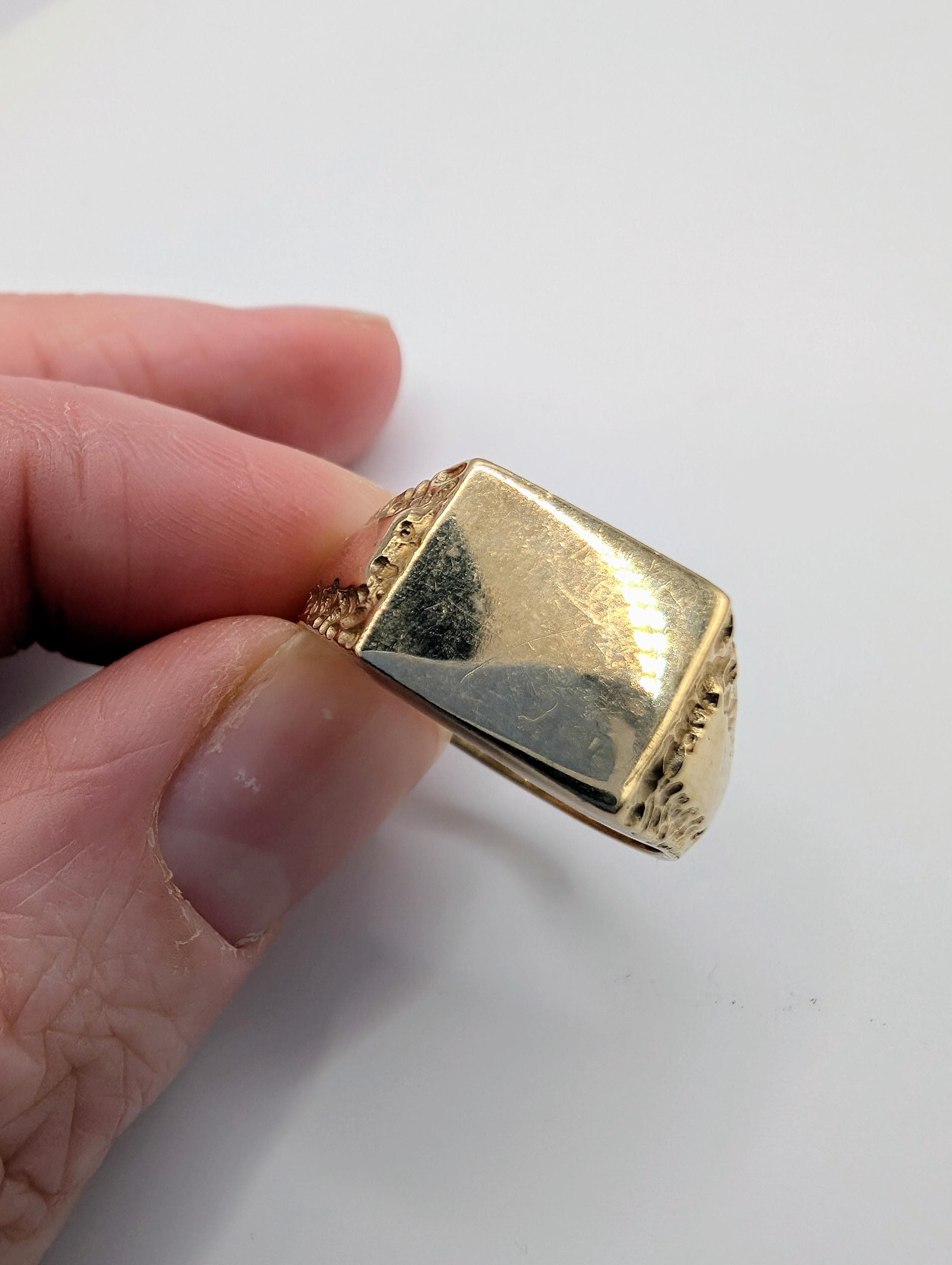 9ct 9k Yellow Gold Solid Signet Vintage Ring Sku1730 - Etsy