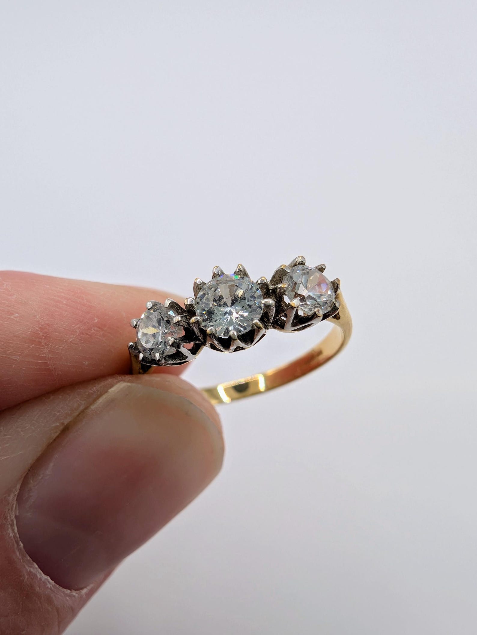 9ct Yellow Gold Vintage Trinity Ring Sku1982 - Etsy