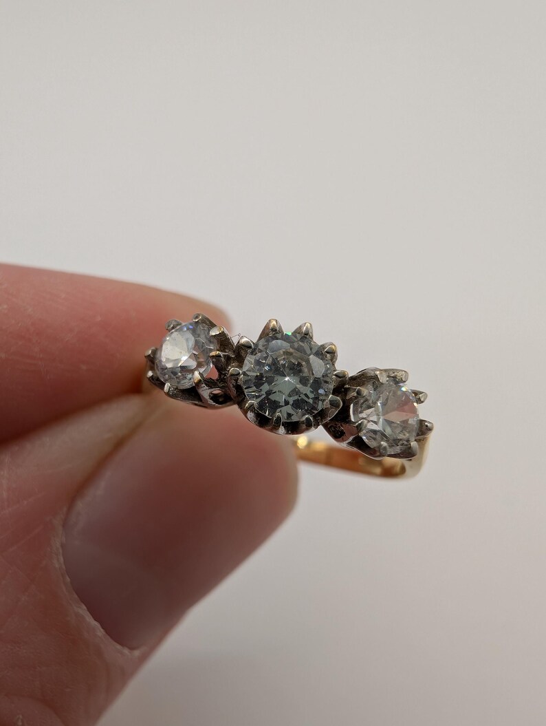 9ct Yellow Gold Vintage Trinity Ring Sku1982 - Etsy
