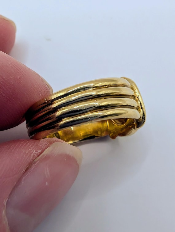 18ct Yellow Solid Gold Solitaire Ring Sku1827 - image 5