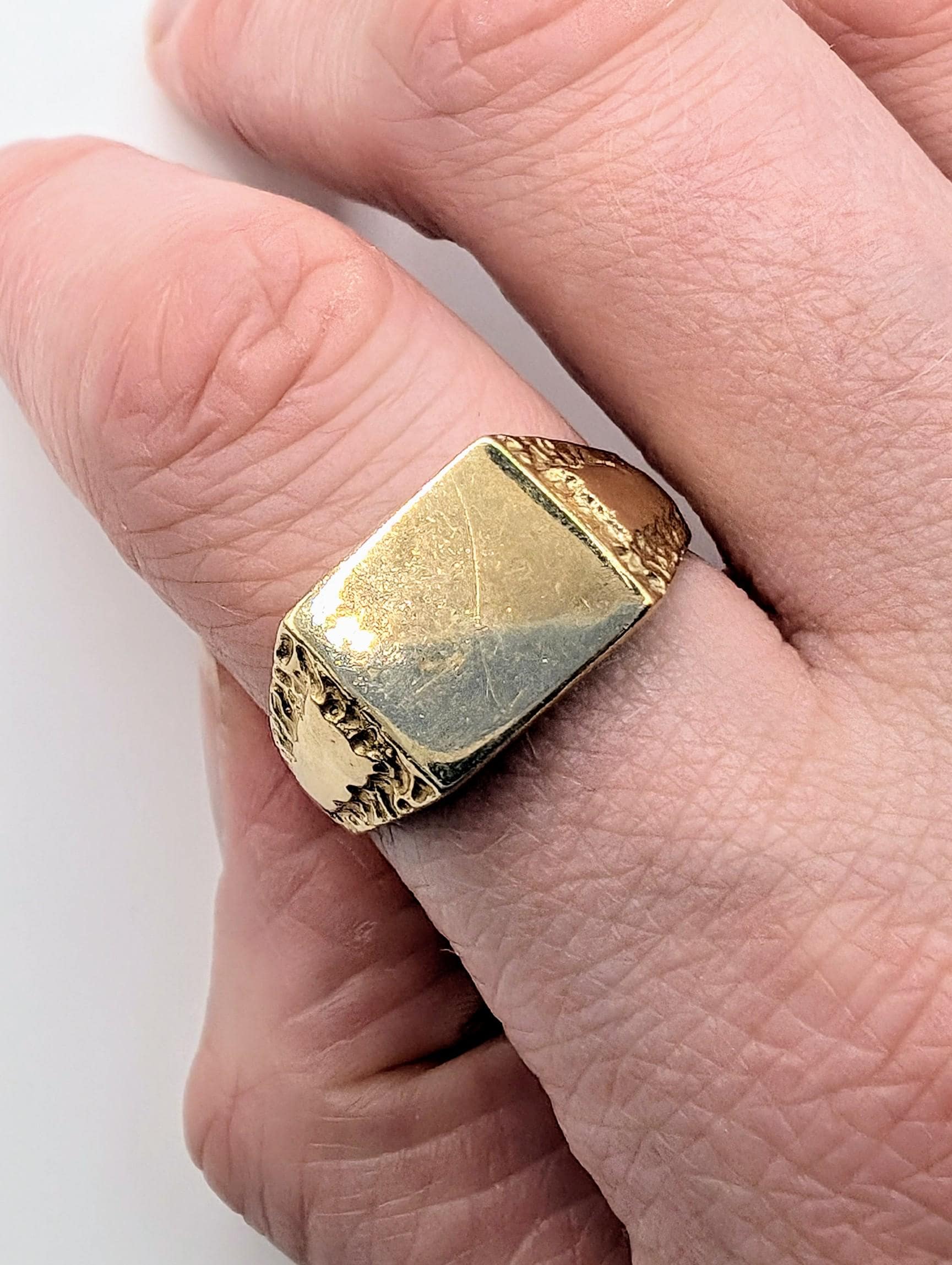 SAAD CLASSIC TYPE K18 SIGNET RING 9号 廃盤 9ct 9k Yellow Gold Solid Signet Vintage Ring Sku1730 - Etsy