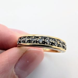9 Karat Gelbgold Vintage Diamant Halb Eternity Ring sku1706
