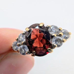 Vintage 9ct Yellow Gold Garnet Ring sku1660
