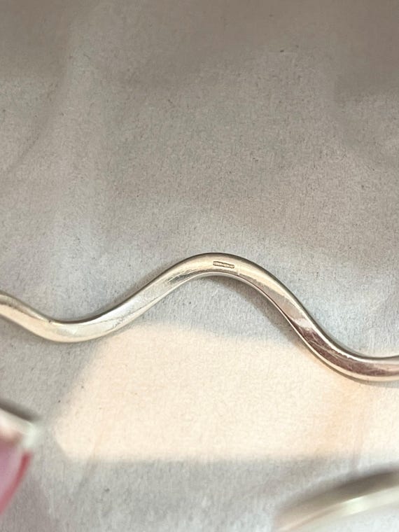 Solid Sterling Silver Wave Bangle - image 4