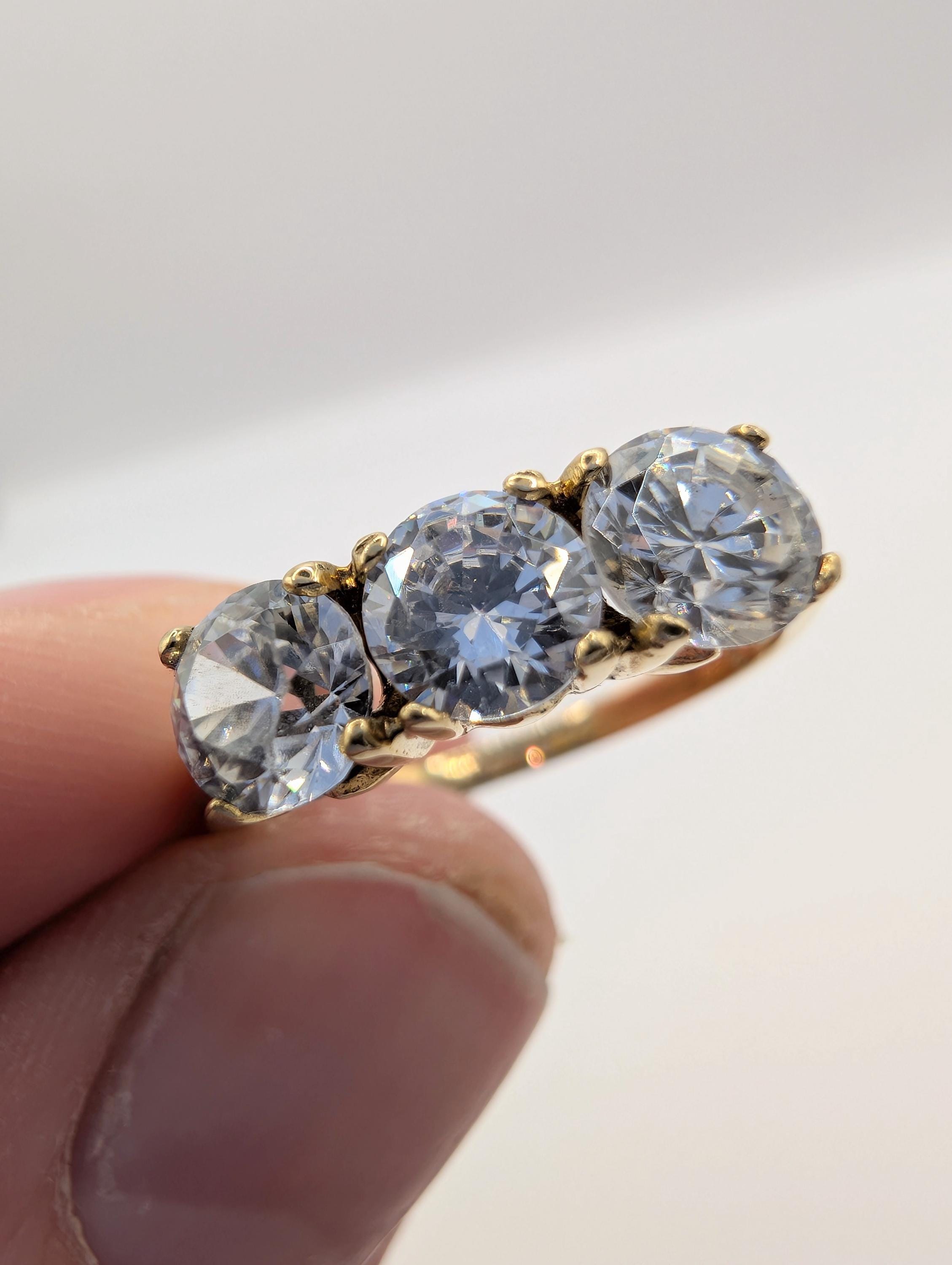 9ct Yellow Gold Vintage Trinity Ring Sku1898 - Etsy