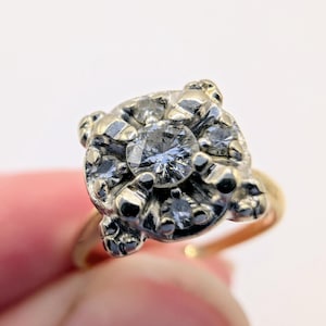Anello con diamanti in oro 14 carati Sku1801