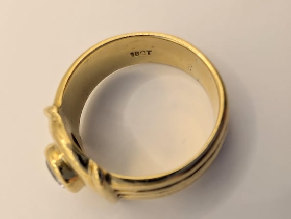 18ct Yellow Solid Gold Solitaire Ring Sku1827 - image 6