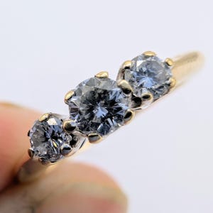 Vintage 9ct Gold Trilogy Diamant Ring sku1861
