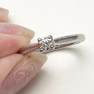 Platinum Round Brilliant Cut Diamond Solitaire Ring sku1053