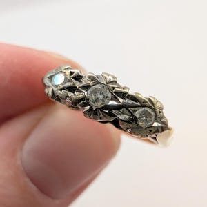 9ct Yellow Gold & Platinum Diamond Trinity Ring Sku1976