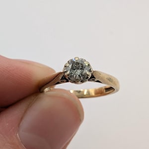 9ct Yellow Gold Diamond Solitaire Ring sku2022