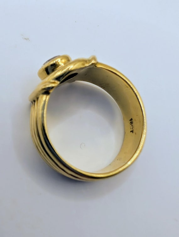 18ct Yellow Solid Gold Solitaire Ring Sku1827 - image 3