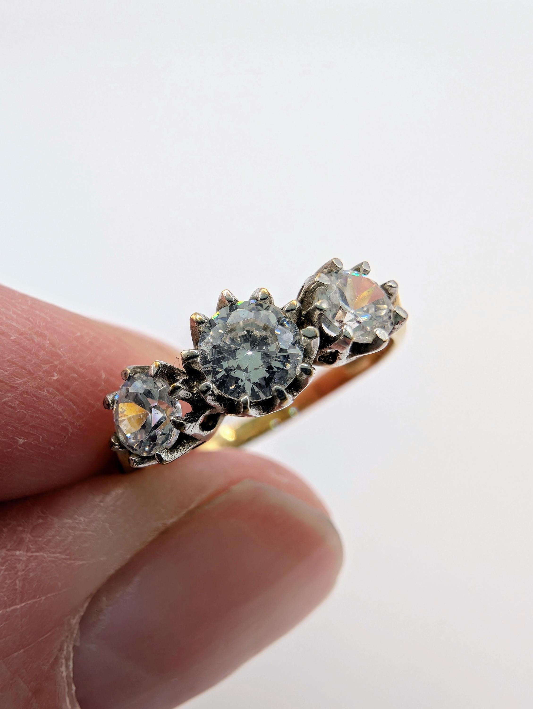 ビンテージ　トリニティリング　ゴールド　9号　9金 ビンテージ トリニティリング ゴールド 9号 9金 日本直送】カルティエ