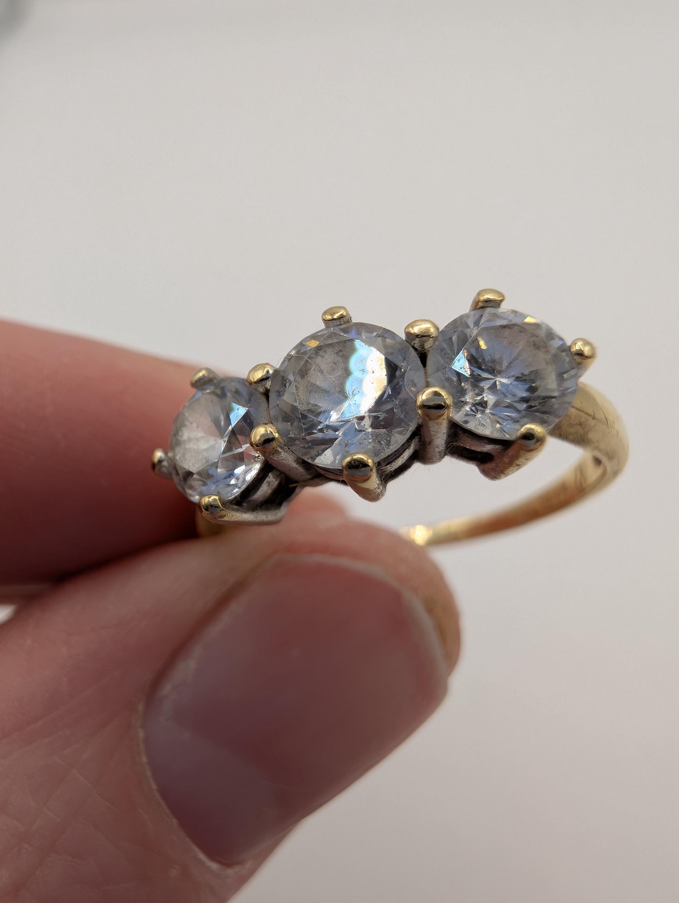 9ct Yellow Gold Vintage Trinity Ring Sku1895 - Etsy