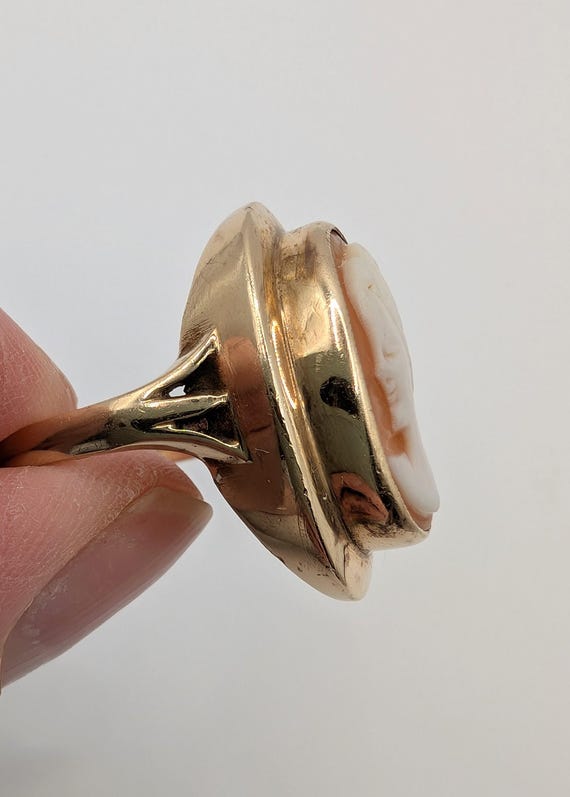 9ct Yellow Gold Vintage Oval Cameo Ring Sku2044 - Etsy