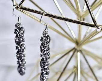 Pendientes de malla bizantina